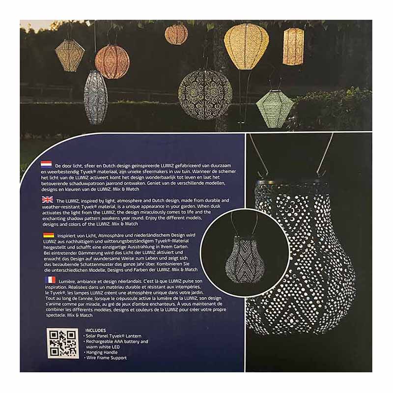 Lumiz Petrol Blue Bulb Lantern (Bulb 16) image 0