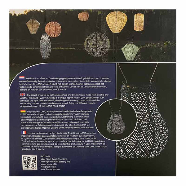 Lumiz Petrol Blue Bulb Lantern (Bulb 16) image 1