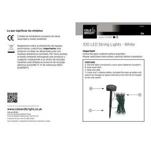 Cole & Bright 100 White LED String Lights image 2