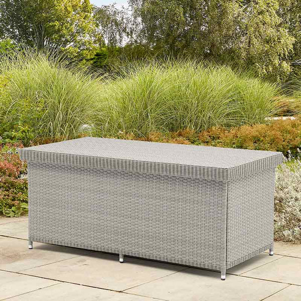 Bramblecrest Wentworth Cushion Storage Box with Liner in Pewter Rattan - Large image 1