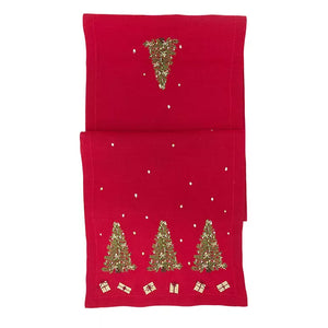 Peggy Wilkins Little Tree Table Runner - Red image 0