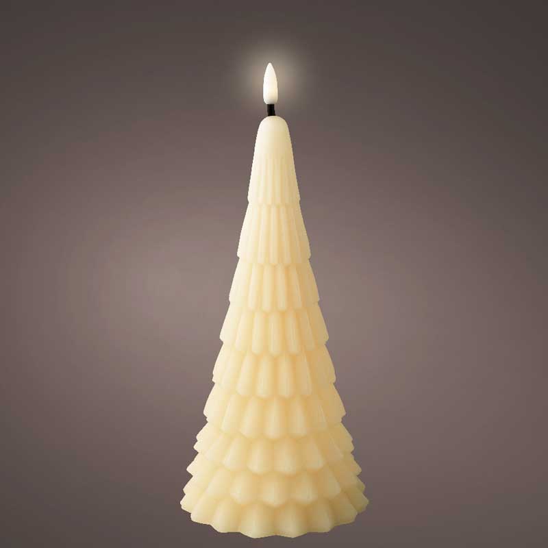 Lumineo Cream Wax LED Tree Candle image 0