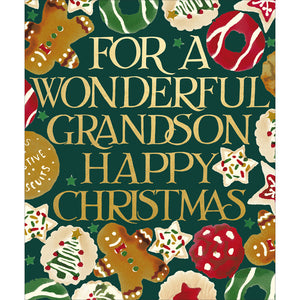Woodmansterne Christmas Biscuits Grandson Christmas Card image 0