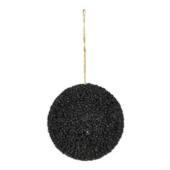 APAC Black Glitter Beaded Bauble image 0