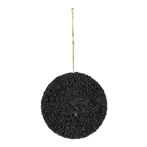 APAC Black Glitter Beaded Bauble image 0