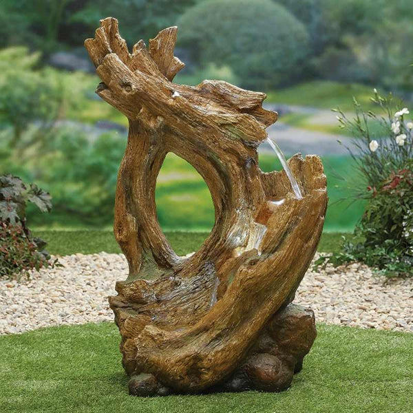 Easy Fountain Knotted Willow Falls Water Feature with LED Lights image 0