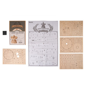 Robotime Merry-Go-Round DIY Wooden 3D Puzzle image 4