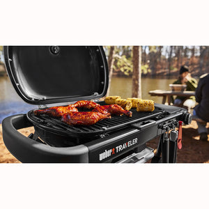Weber Traveler Compact Portable Gas Grill BBQ with Travel Cart image 6