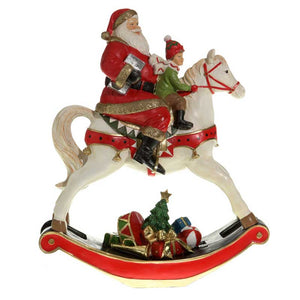 Decoris Rocking Horse with Santa image 1