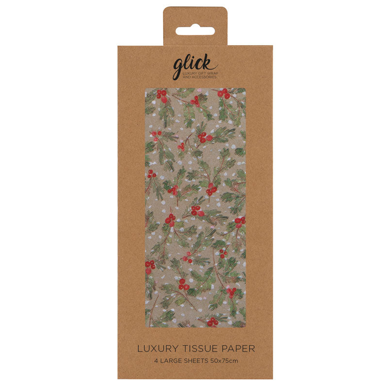 Glick Golden Sprigs Luxury Tissue Paper (Pack of 4) image 0
