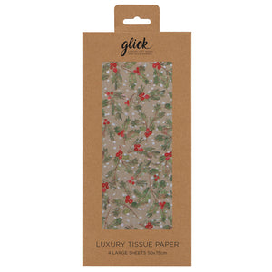 Glick Golden Sprigs Luxury Tissue Paper (Pack of 4) image 0