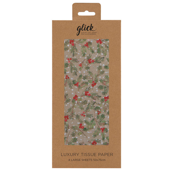 Glick Golden Sprigs Luxury Tissue Paper (Pack of 4) image 0