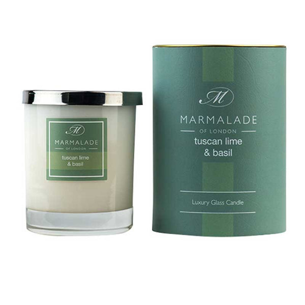 Marmalade Tuscan Lime & Basil Luxury Glass Candle image 0
