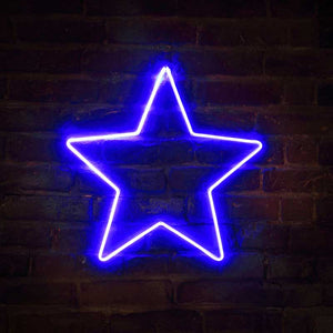 NOMA Blue LED Neon Star (50cm) image 1