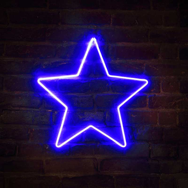 NOMA Blue LED Neon Star (50cm) image 1