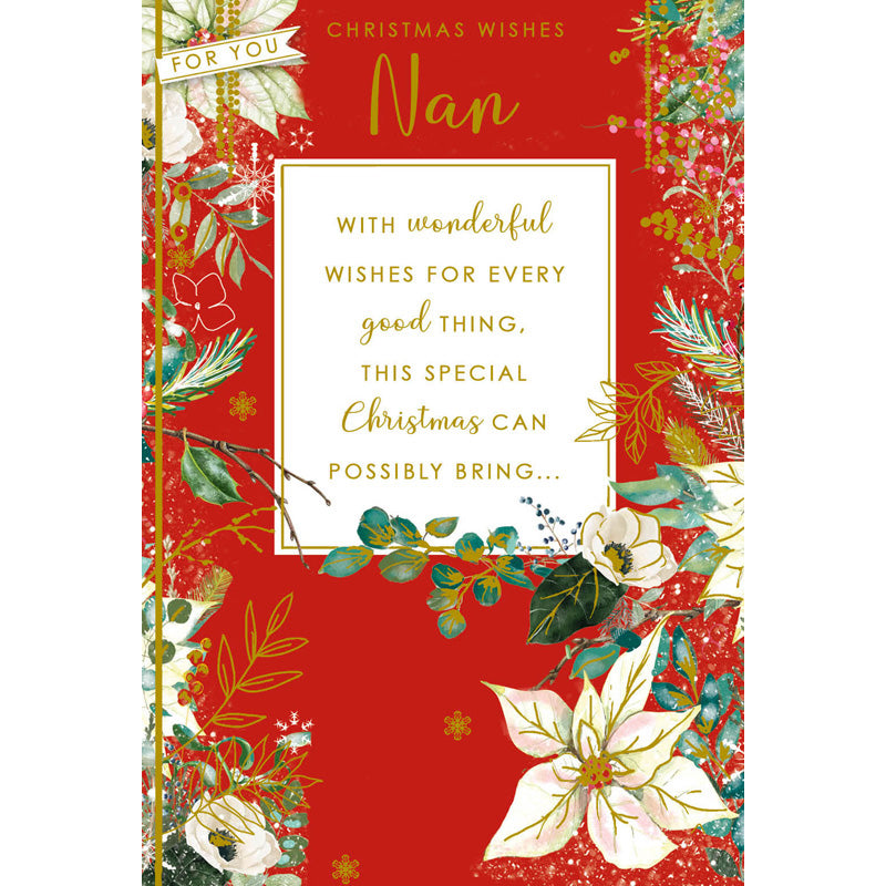 Nigel Quiney Christmas Floral Nan Christmas Card image 0