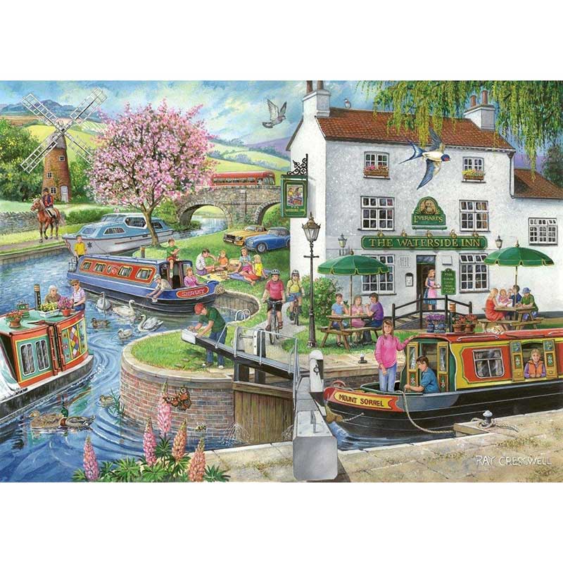 House of Puzzles No.6 By The Canal 1000 Piece Jigsaw Puzzle - Find The Differences image 0