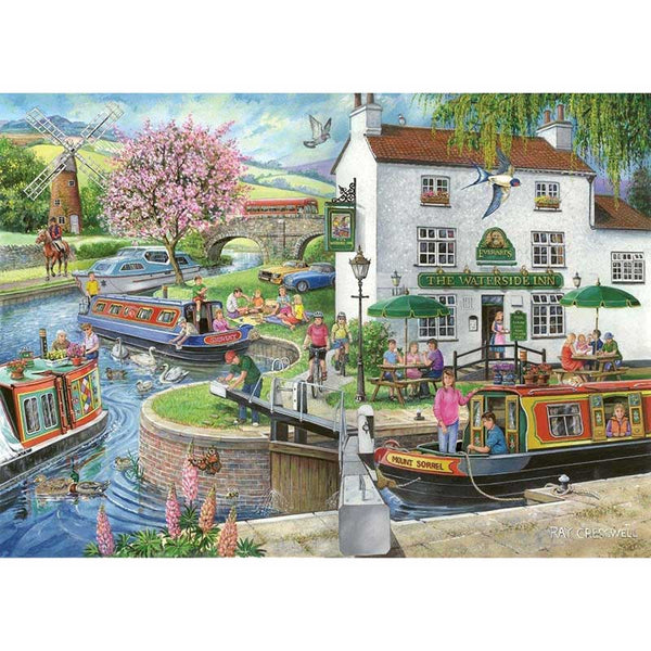 House of Puzzles No.6 By The Canal 1000 Piece Jigsaw Puzzle - Find The Differences image 0