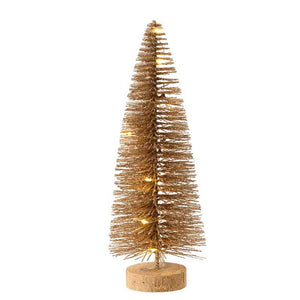 Lumineo Pre-Lit Gold Bristle Tree image 0