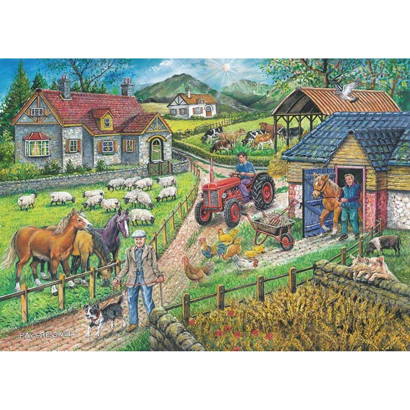 House of Puzzles Barley Mow Farm Big 250 Piece Jigsaw Puzzle image 0