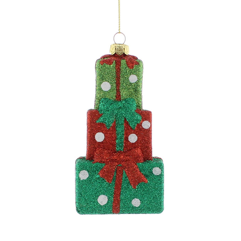 Festive Green & Red Present Stack image 0