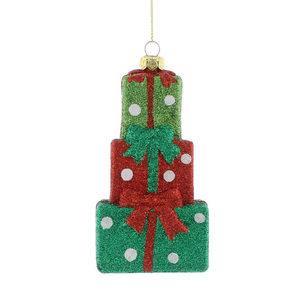 Festive Green & Red Present Stack image 0