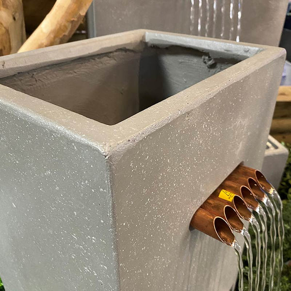 Planter Fountain Water Feature, 70cm Light Grey image 2