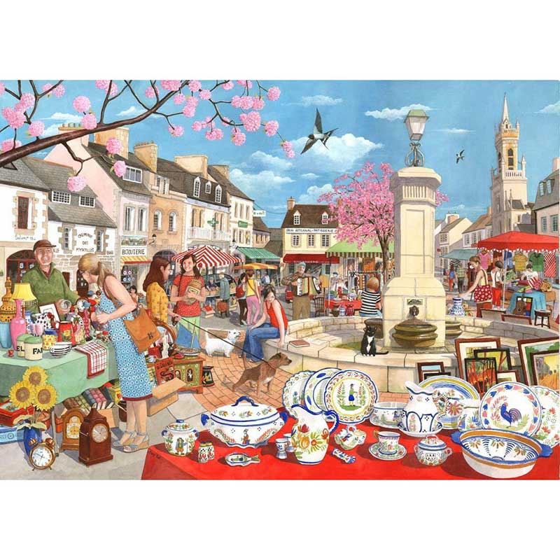 House of Puzzles French Market 1000 Piece Jigsaw Puzzle image 0