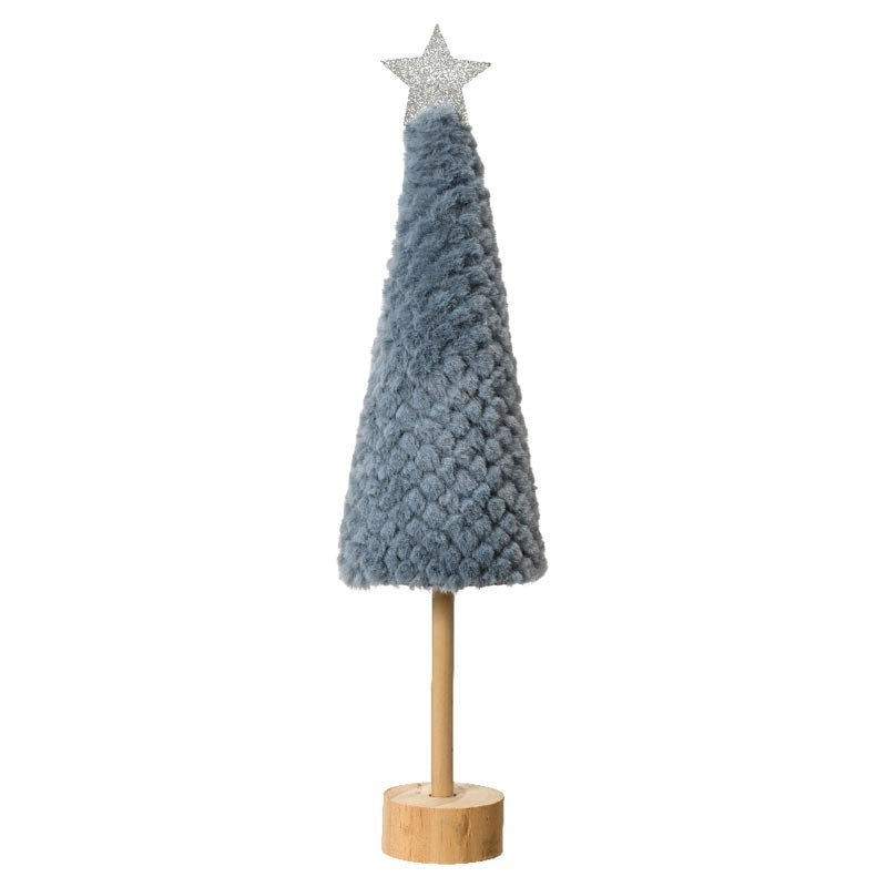 Decoris Faux Fur Blue Tree image 0