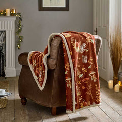 Deyongs Ultra Plush Sherpa Throw - Autumnal Woodland image 0