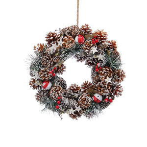 Festive Snowy Cones & Bells Wreath image 1
