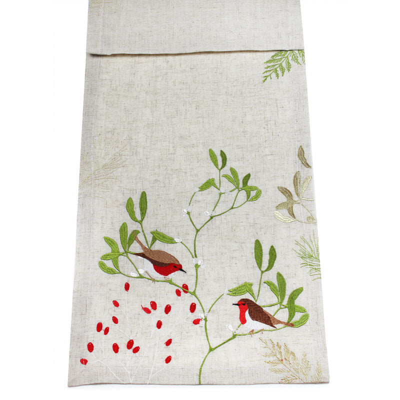 Peggy Wilkins Winter Robins Table Runner image 0