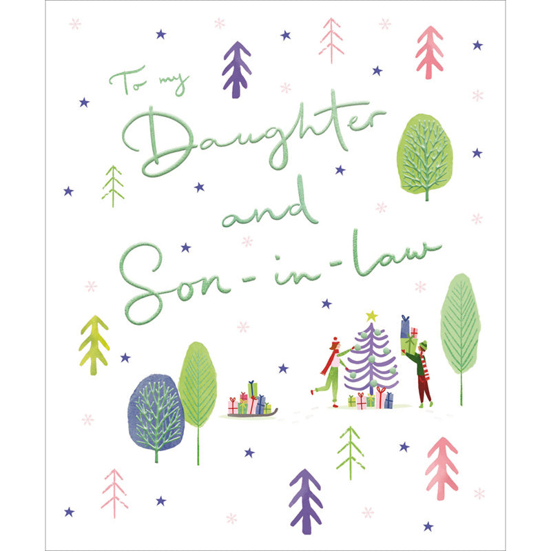 Woodmansterne Special Couple Daughter & Son-In-Law Christmas Card image 0