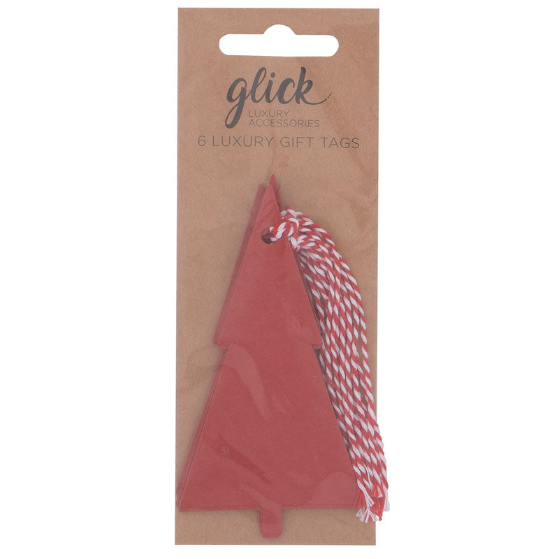 Glick Red Tree Kraft Gift Tags (Pack of 6) image 0