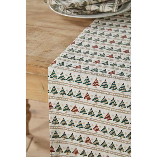 Walton &amp; Co Christmas Tree Stripe Table Runner image 2