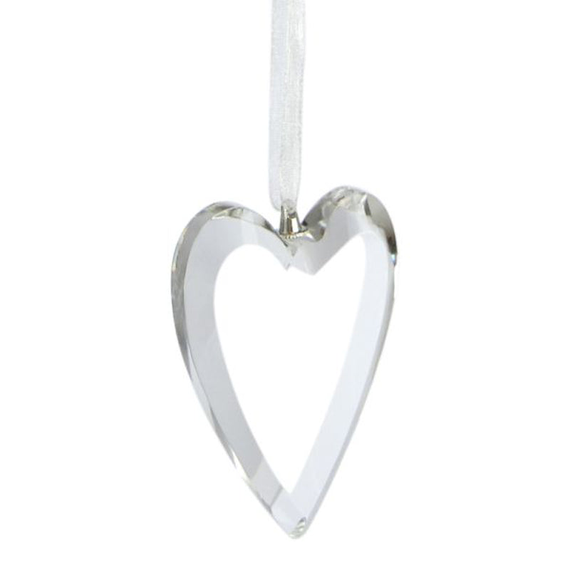 Weiste Glass 'Crystal' Heart with Organza Ribbon image 0