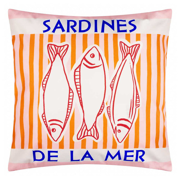 Furn Mediterranean Sardines Outdoor Cushion, 45 x 45cm image 1