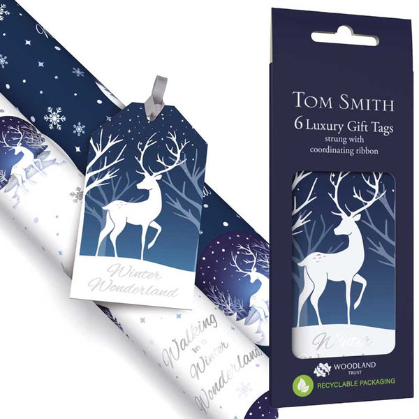 Tom Smith 6 Luxury Winter Wonderland Gift Tags image 0