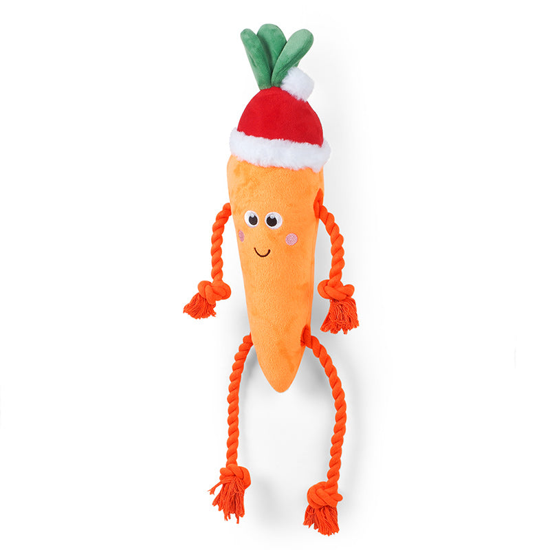 Zoon Santa Carrot Rope Legs Dog Toy image 0