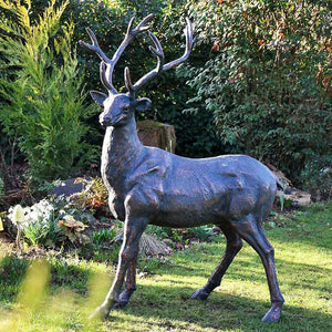Home & Garden UK Startled Stag Garden Statue image 0