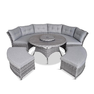 LG Outdoor St Tropez Round Modular Garden Set in Stone with Lazy Susan image 3