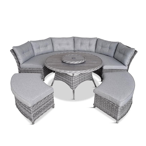 LG Outdoor St Tropez Round Modular Garden Set in Stone with Lazy Susan image 3