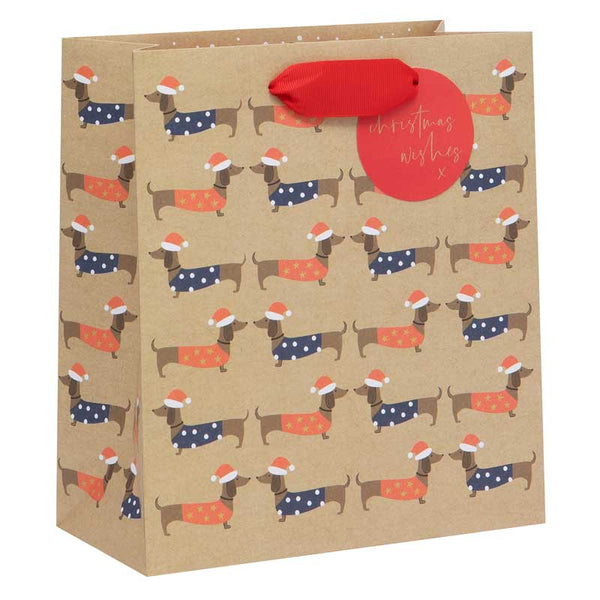 Glick Dachshund Kraft Gift Bag - Medium image
