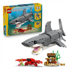 Lego® Creator 3 In 1 Fierce Shark With A Treasure Chest 31381 Box and Product