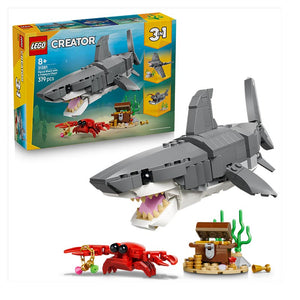 Lego® Creator 3 In 1 Fierce Shark With A Treasure Chest 31381 Box and Product
