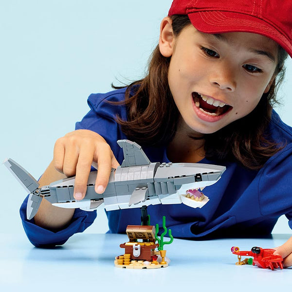 Lego® Creator 3 In 1 Fierce Shark With A Treasure Chest 31381 Lifestyle with Girl