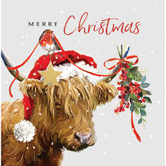 Ling Design Large Premium Cards - Highland Cow (Pack of 10)