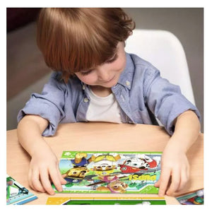 Ravensburger Paw Patrol 4 In A Box Jigsaw Puzzle Lifestyle with Boy