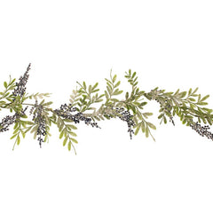 SageDecor Frosted Berberis Garland - Blue Berries