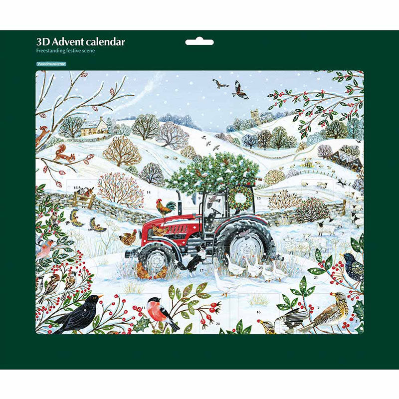 Woodmansterne Farm Christmas 3D Paper Advent Calendar